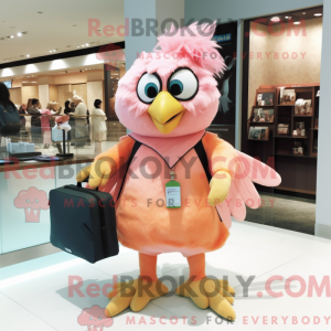 Peach Harpy mascot costume...