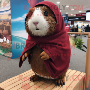 Maroon Guinea Pig mascot...