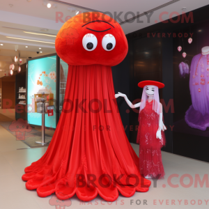 Red Jellyfish mascot...