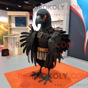 Sort Tyrkiet maskot kostume...