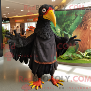 Black Turkey mascot costume...