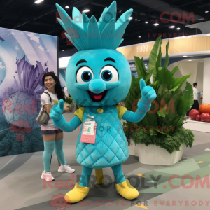 Turquoise Pineapple mascot...