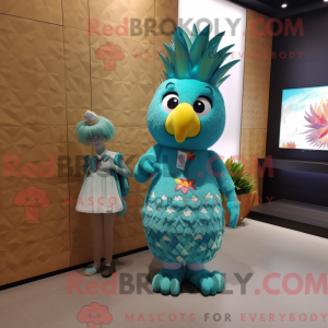 Turquoise Pineapple mascot...