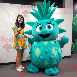 Turquoise Pineapple mascot...