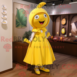 Yellow Plum mascot costume...