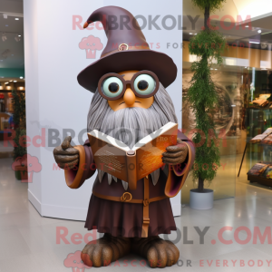 Brown Wizard mascot costume...