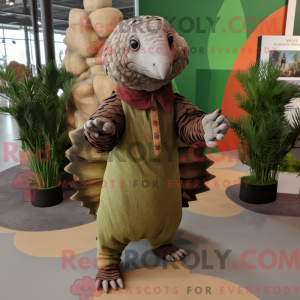 Olive Pangolin mascot...