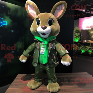Grøn kanin maskot kostume...