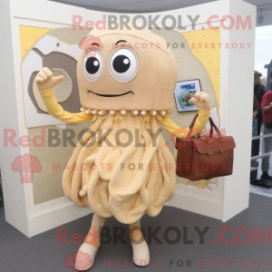 Beige Fried Calamari mascot...