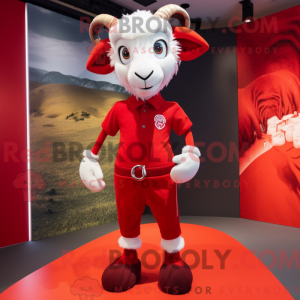 Red Ram maskot kostume...