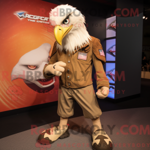 Tan Bald Eagle mascot...