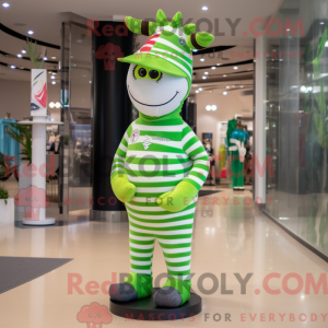 Lime Green Zebra mascot...