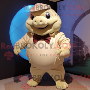 Krémová postava maskota...