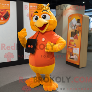 Orange kylling maskot...