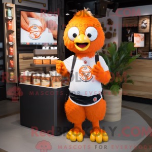 Orange kylling maskot...