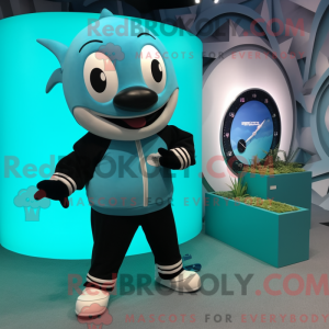 Turkis Killer Whale maskot...