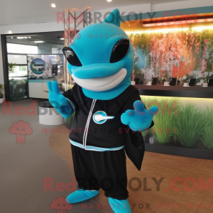 Turkis Killer Whale maskot...