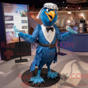 Blue Harpy mascot costume...