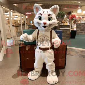 Creme Bobcat maskot kostume...