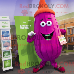 Magenta Celery mascot...