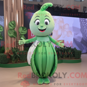 Silver Green Bean mascot...