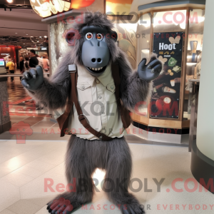 Gray Baboon mascot costume...