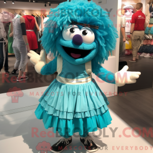 Disfraz de mascota turquesa...