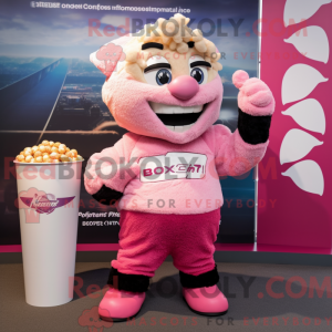 Pink Pop Corn mascot...