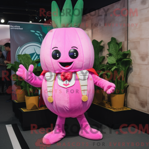 Pink majroe maskot kostume...