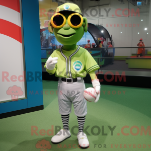 Lime Green Mime mascot...