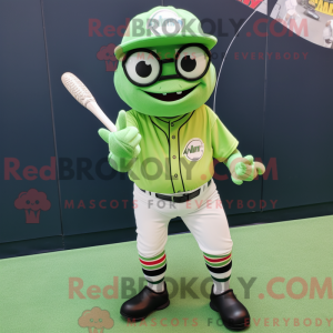 Lime Green Mime mascot...