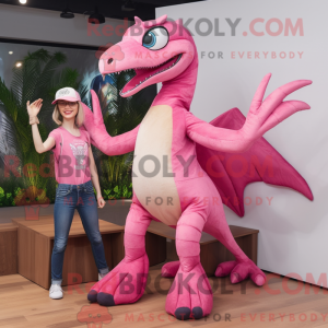 Pink Dimorphodon maskot...