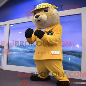 Gold Sea Lion mascot...