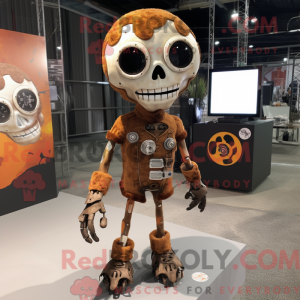 Rust Skull mascot costume...