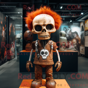 Rust Skull mascot costume...