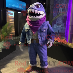 Purple Megalodon mascot...