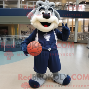 Navy Basketball Ball Maskot...