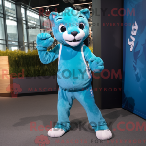 Turquoise Puma mascot...
