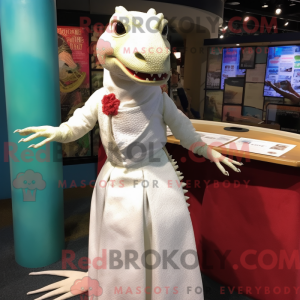 White Lizard mascot costume...