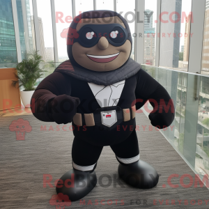 Sort Superhelte maskot...