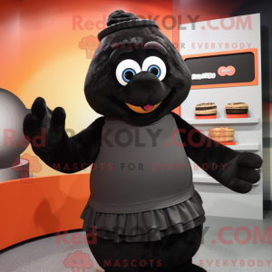 Black Plate Spinner mascot...