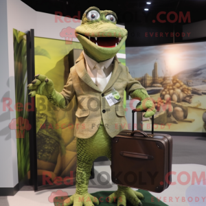 Olive Python mascot costume...