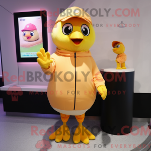 Peach Canary mascot costume...