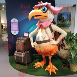 Peach Archeopteryx mascot...