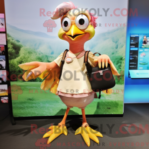 Peach Archeopteryx mascot...