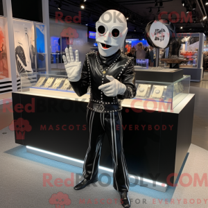Sølv Mime maskot kostume...