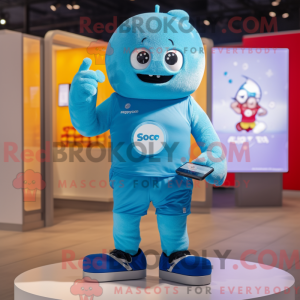Sky Blue Raspberry mascot...