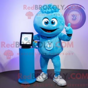 Sky Blue Raspberry mascot...