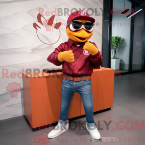 Maroon Mandarin mascot...