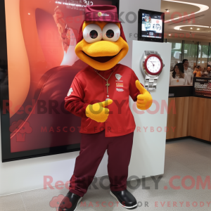 Maroon Mandarin mascot...